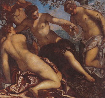 «Три грации и Меркурий», Якопо Тинторетто, 1577-1578 гг.