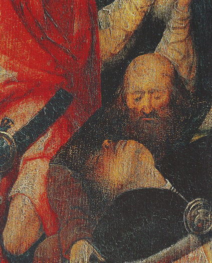 «Триптих с распятой святой мученицей», деталь, Иероним Босх, 1500-1504 гг.