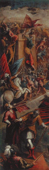 «Войско крестоносцев осаждает Константинополь», Якопо Пальма младший, 1587 год