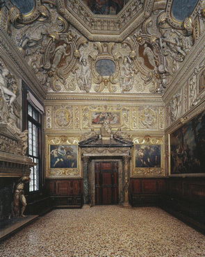 Интерьер Зала Преддверия Коллегии Дворца Дожей в Венеции