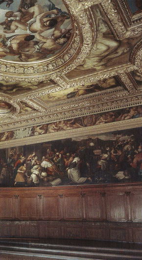 Интерьер Зала заседаний Совета Десяти во Дворце Дожей в Венеции