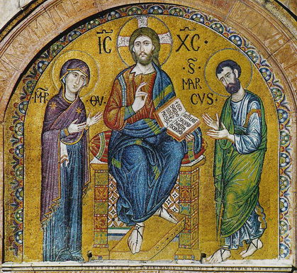 Мозаика «Деисус» на люнете центрального входа в собор Сан-Марко