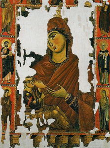Икона Кормящая Мадонна, венето-византийская школа, XIII-XIV вв., Музей Сан-Марко