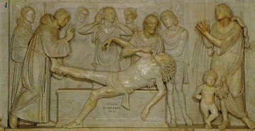 Барельеф «Святой Антоний и чудо со сросшейся ногой» работы Туллио Ломбардо