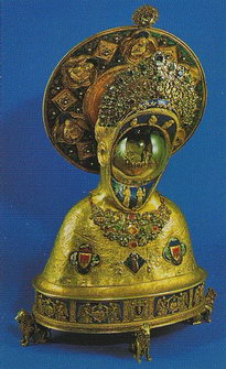 Реликварий с нетленным подбородком Святого Антония Падуанского в Сокровищнице