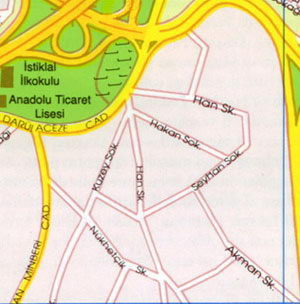 Карта Стамбула - Северные окраины Стамбула, Каитхане, Окмейданы