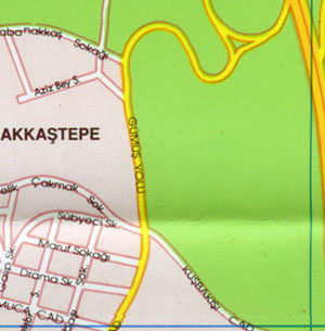 Карта Стамбула - азиатские районы Стамбула, Наккаштепе, Алтунизаде, Кысыклы