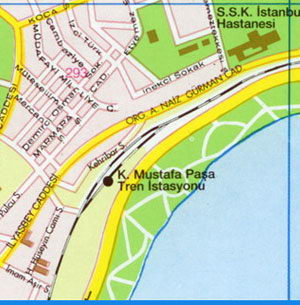 Карта Стамбула - Коджамустафапаша, Хасеки, Юсуф-паша, Джеррах-паша