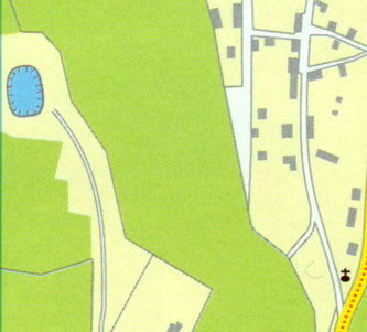 Карта Кутна Гора - Северные предместья города Кутна Гора, предместье Каньк