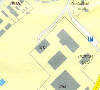 Карта Кутна Гора - Предместье Карлов, улица Чаславска, улица Хрнчиржска