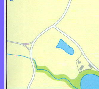 Карта Кутна Гора - Юго-западные окрестности города Кутна Гора, речка Биланка