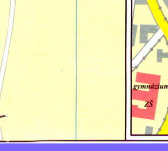 Карта Кутна Гора - Юго-восточные окрестности города Кутна Гора