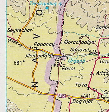 Карта самаркандской области