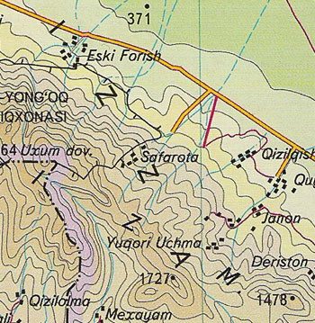 Карта джизакской области