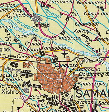 Карта самаркандский область