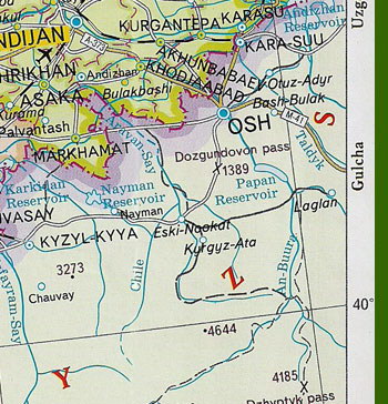 Карта узбекистана андижан область