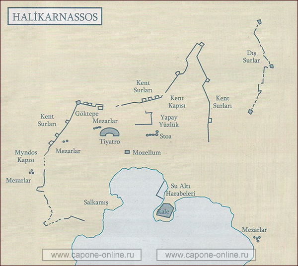 План античного города Галикарнас