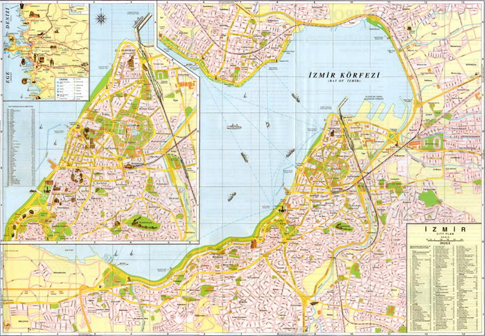 Карта города Измир
