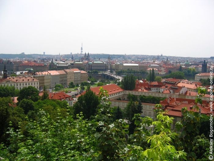 Панорама на Прагу, Мала Страну, Влтаву и Карлов мост